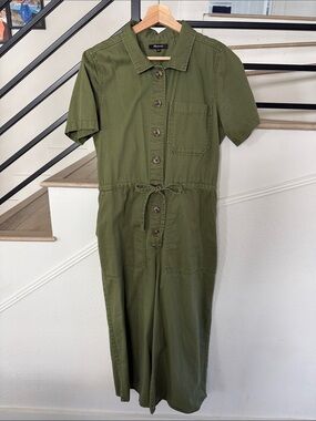 Madewell Green Cotton Jumpsuit